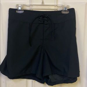 Island Escape Plus Size Swimsuit Separates Cover up Shorts 20W Black New